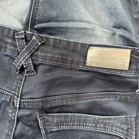 Hydraulic Super Skinny Bailey Low Rise Blue Jeans Size 14W - Picture 7 of 12